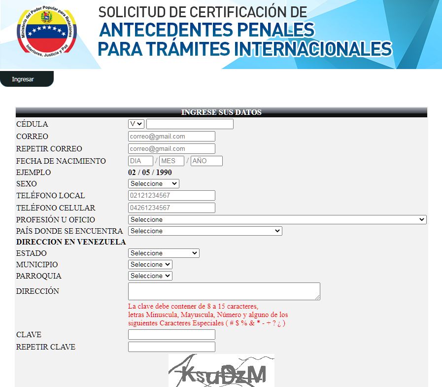  Certificado de antecedentes venezolanos-REGISTRO