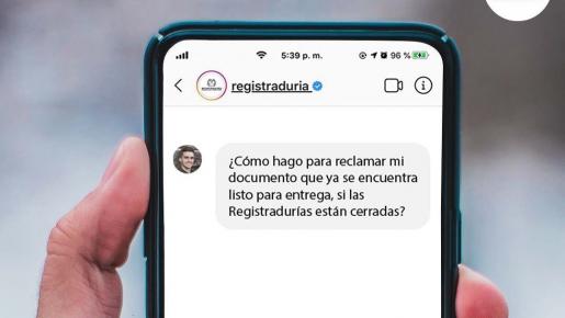 La Registraduría aún no está prestando servicio presencial. 