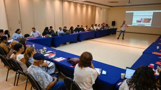 Fabiola Calvo, Ronal Rodríguez y José Guarnizo dictaron el taller durante dos días. 