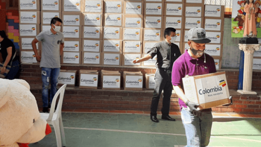 Donaciones a migrantes venezolanos