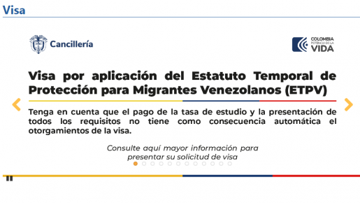 Visas colombianas para migrantes 