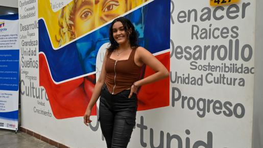 Esta joven venezolana recibió orientación jurídica en el espacio de integración. 